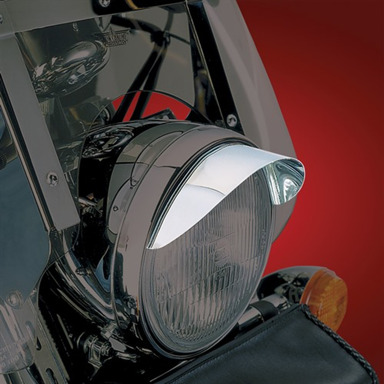 Show Chrome Accessories New 7" Chrome Headlight Visor, 53-429