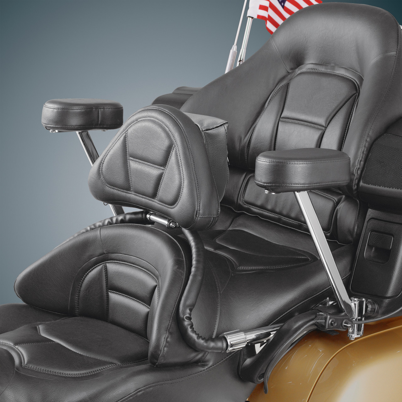 Show Chrome Accessories New Driver Backrest Kit Black, 52-637