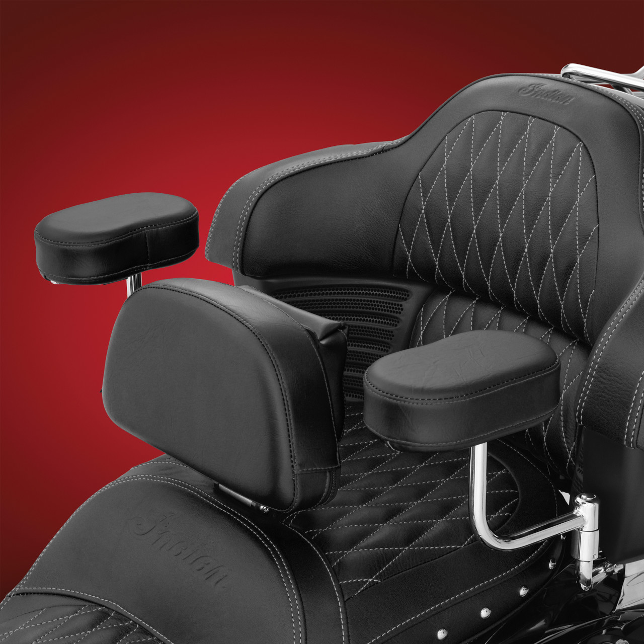 Show Chrome Accessories Armrest Indian Black, 30-202