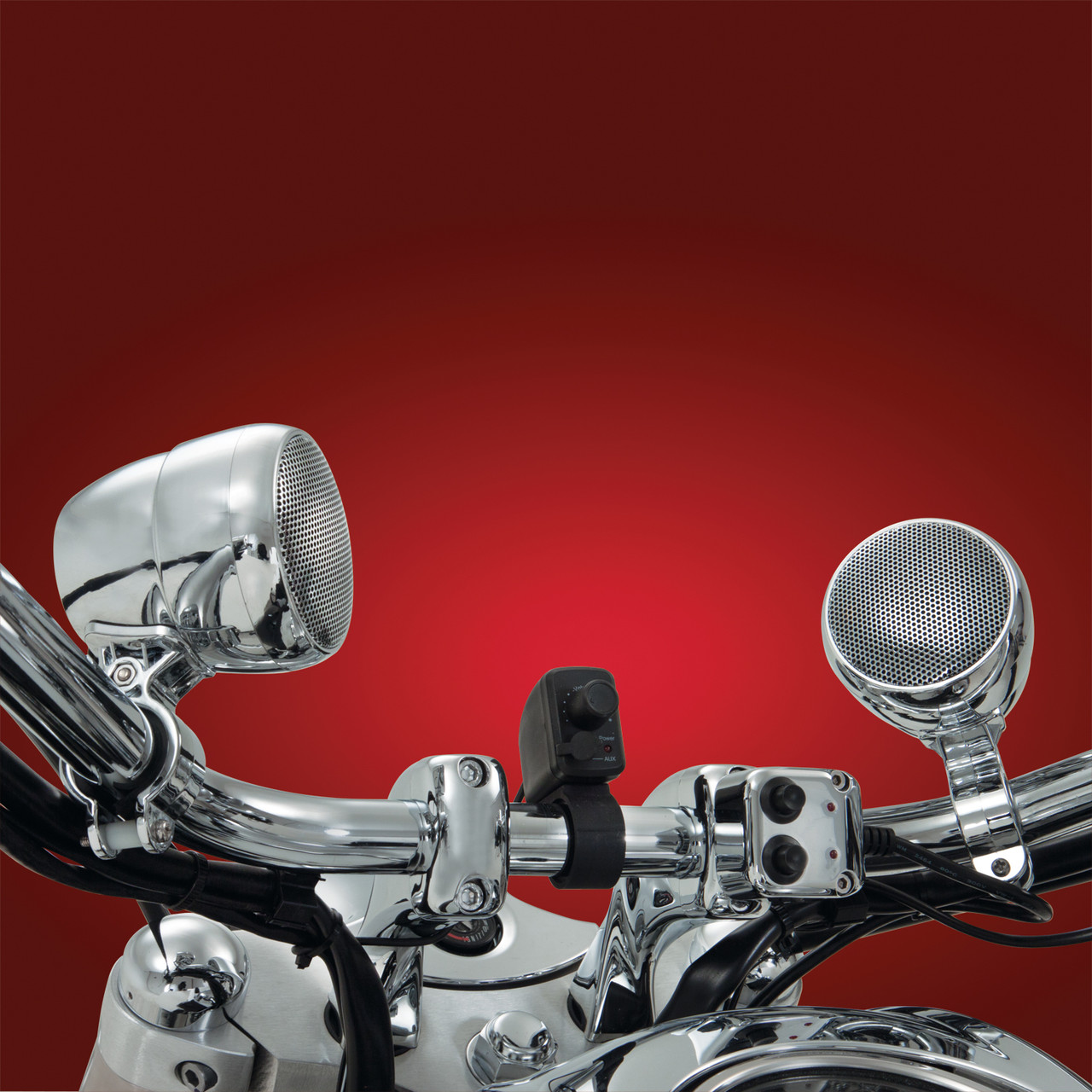 Show Chrome Accessories Stereo Sound System Chrome, 13-250A