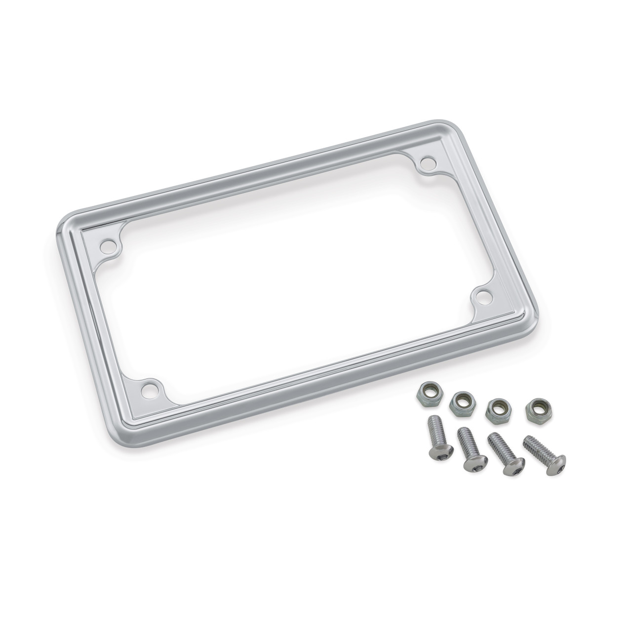 Show Chrome Accessories New M/C License Plate Trim, 4-253