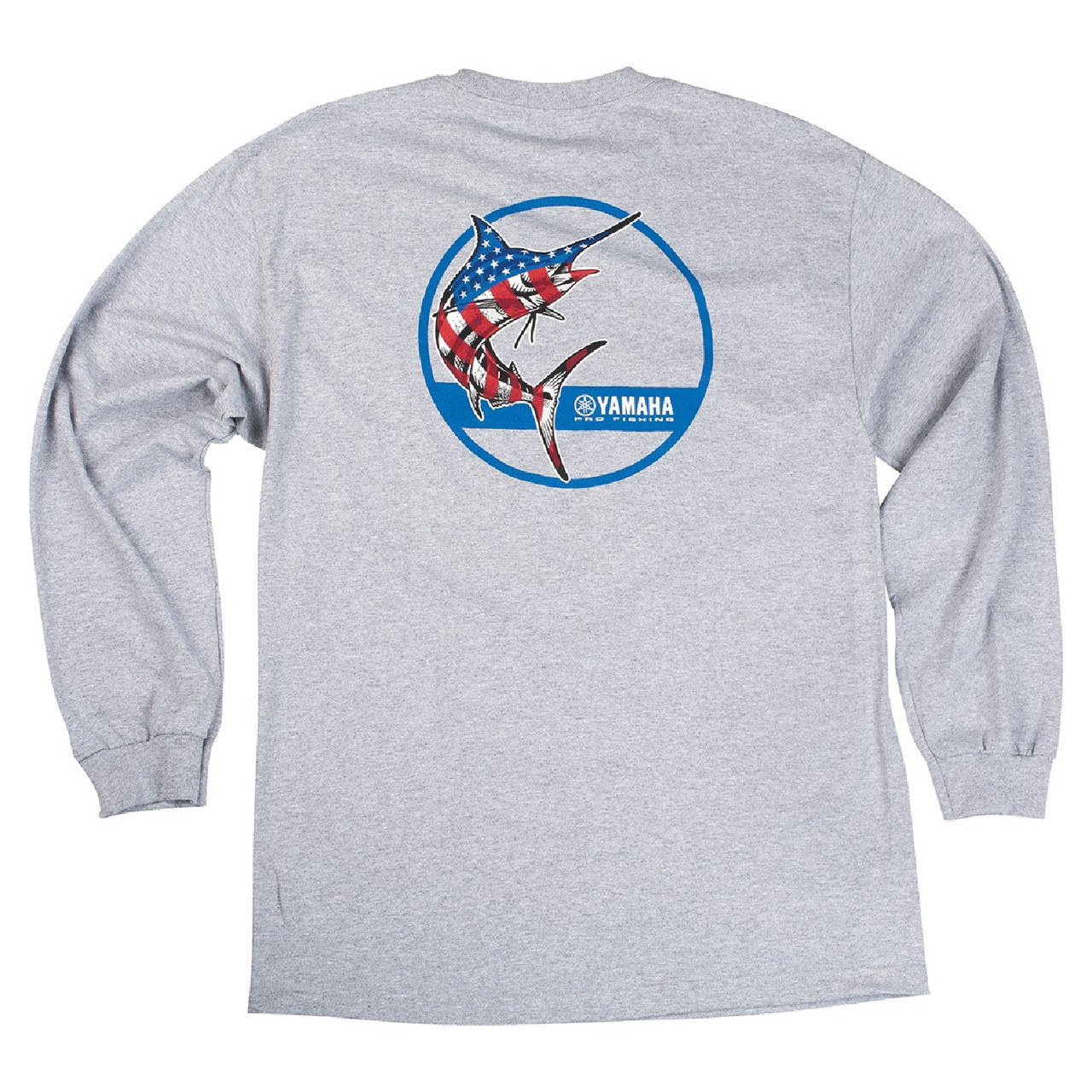 Yamaha New OEM Men's Pro Fishing Patriotic Marlin LS Tee CRP-18LML-GY-2X