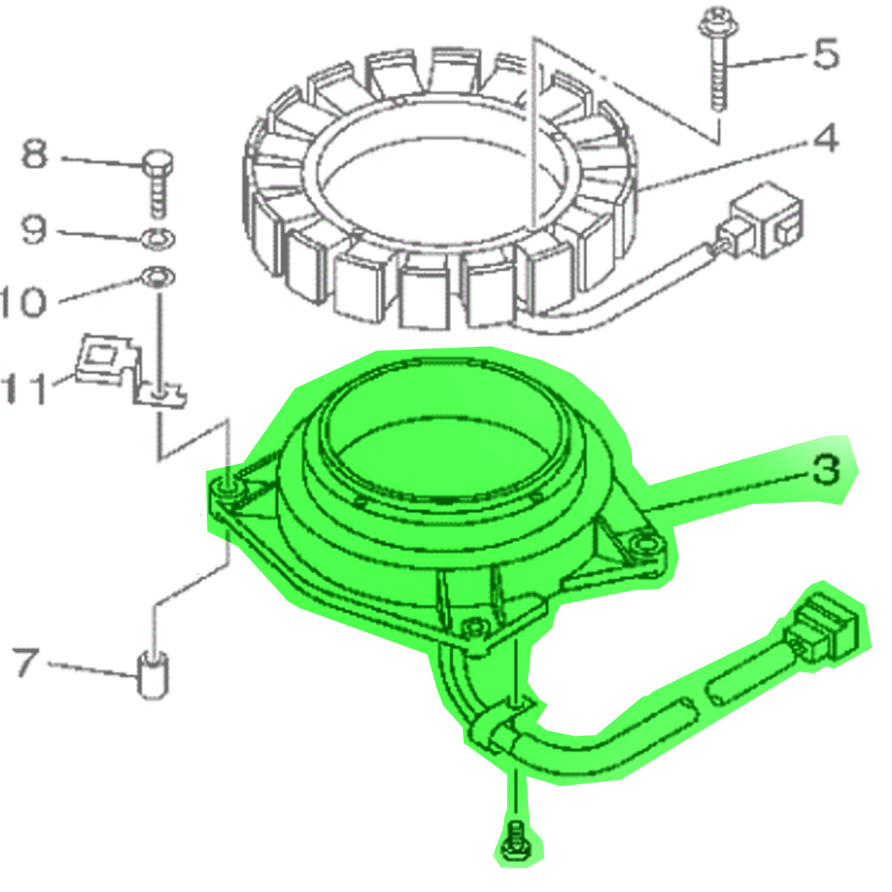 Yamaha New OEM Pulser Coil, 63P-85580-00-00