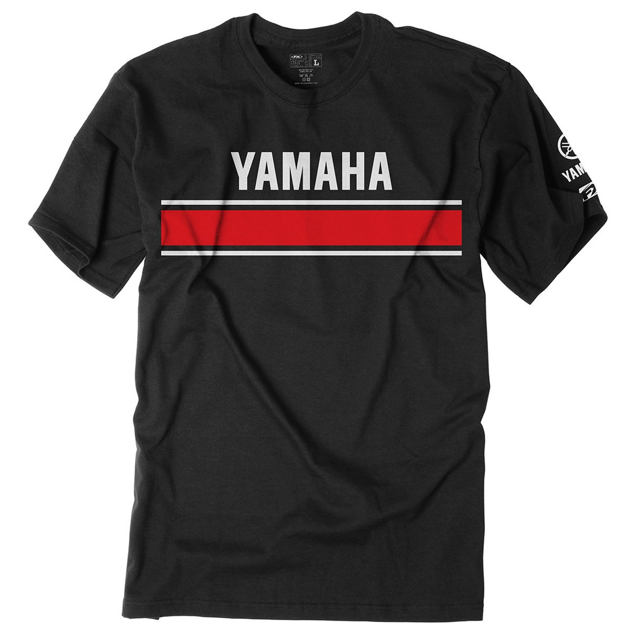 Yamaha New OEM, Branded Factory Effex Retro Short Sleeve Tee, VFE-17SRE-BK-LG