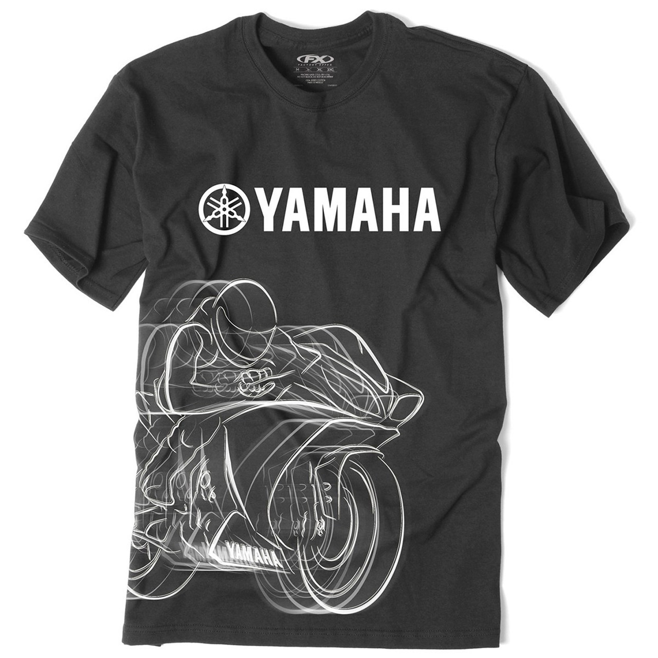 Yamaha New OEM, Factory Effex Men's R1 Black Short Sleeve Tee, VFE-17SRT-BK-XL