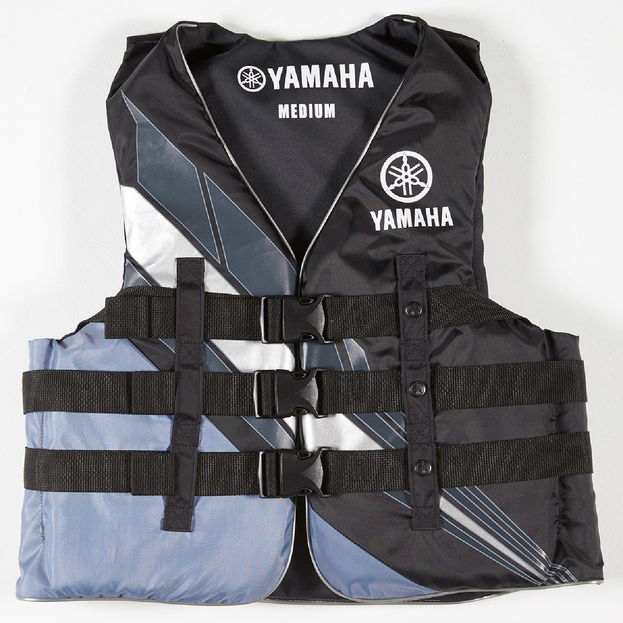 Yamaha New OEM Men's 18V3B Value Nylon 3-Buckle PFD, MAR-18V3B-BK-SM