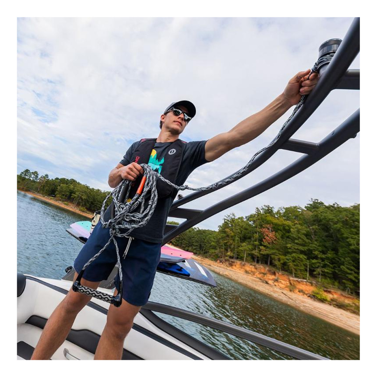 Yamaha New OEM WakeSurf Rope 23' x 10" Wide Grip, SBT-YSPRP-GR-19