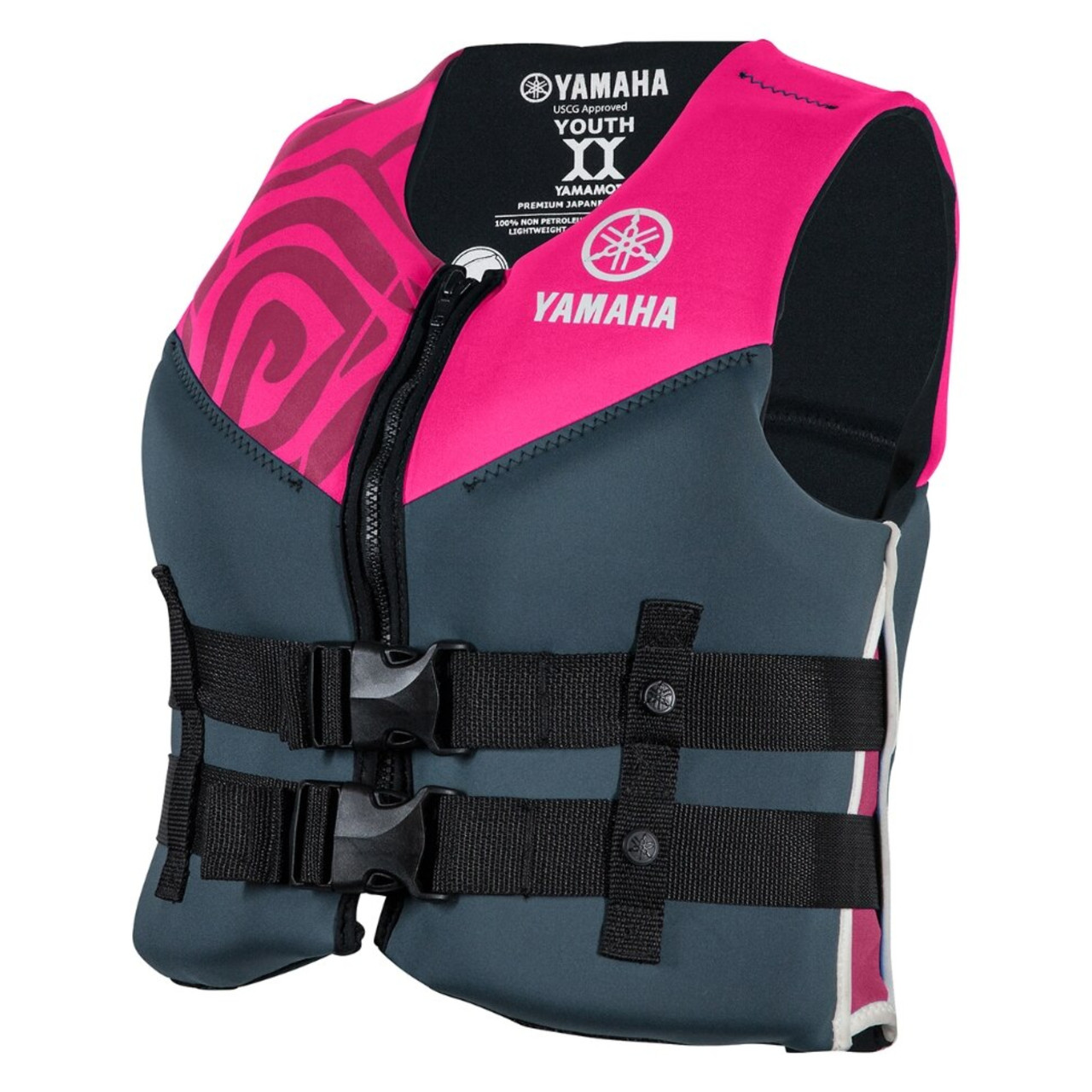 Yamaha New OEM Youth 15VNE Neoprene 1-Buckle PFD, One Size, MAY-15VNE-PK-YT