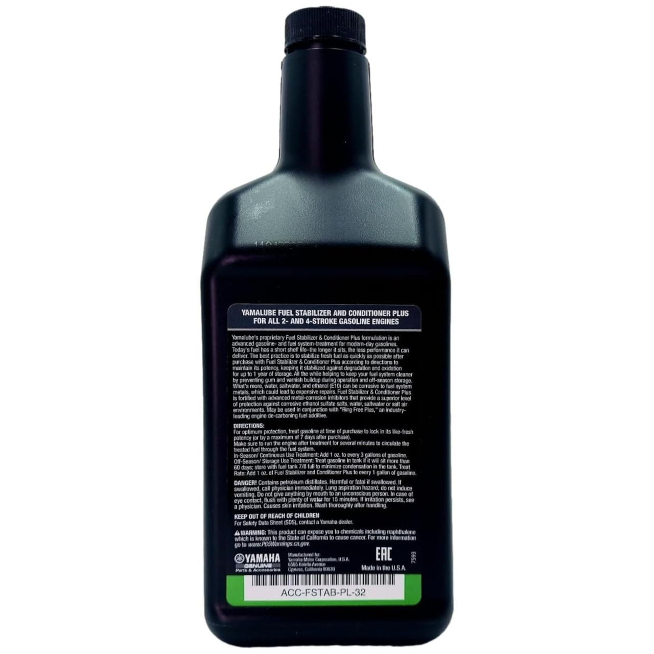 Yamaha OEM Yamalube Fuel Stabilizer & Conditioner Plus Additive, ACC-FSTAB-PL-32