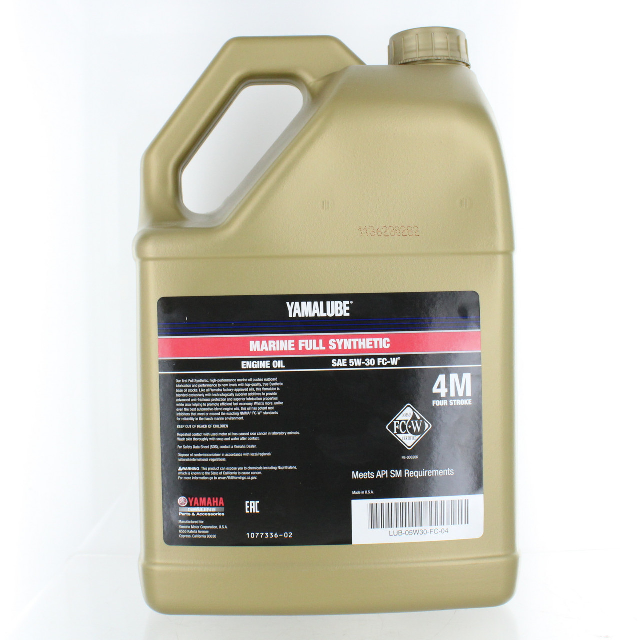 Yamaha New OEM Marine Full Synthetic Engine Oil SAE 5W-30 FC-W, LUB-05W30-FC-04