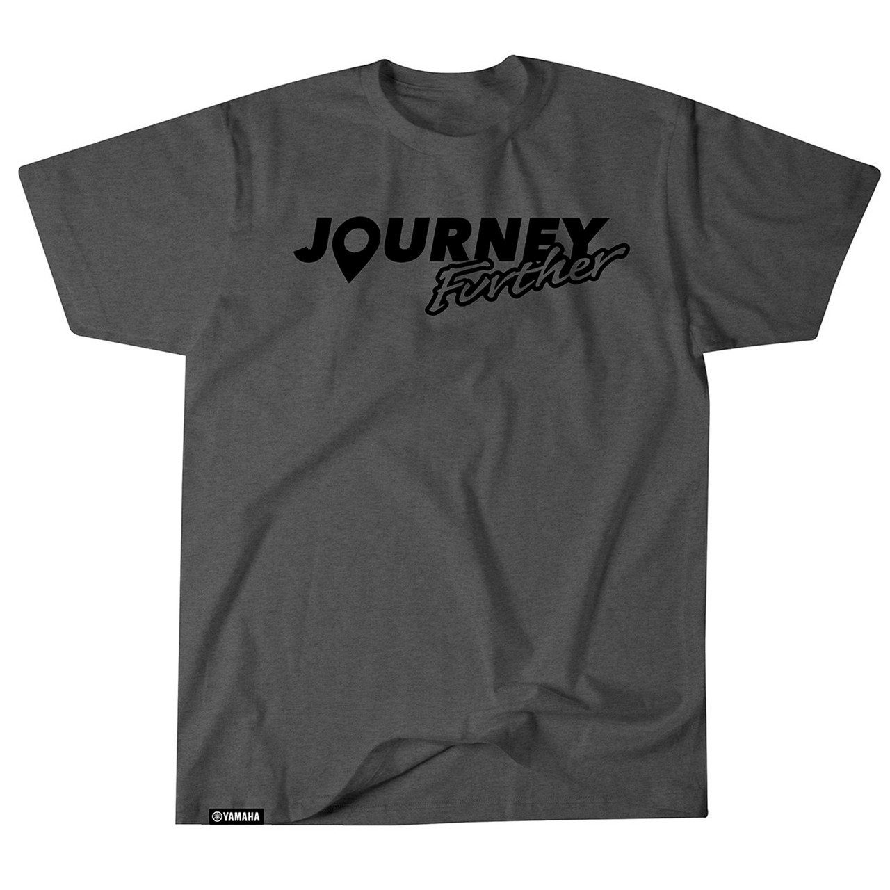 Yamaha New OEM, Branded Men's Journey Further Short Sleeve Tee, CRP-19TJF-CH-LG