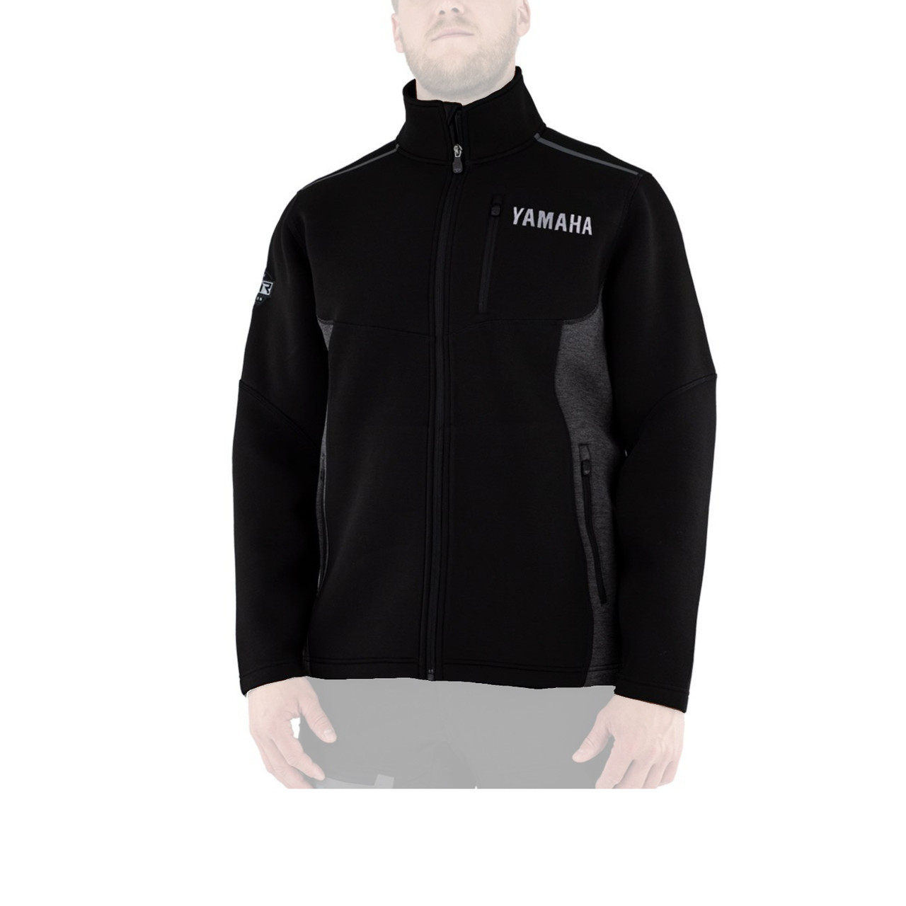 Yamaha New OEM, Men's Black Long Sleeve Altitude Zip Up Jacket, 211-13814-04-22