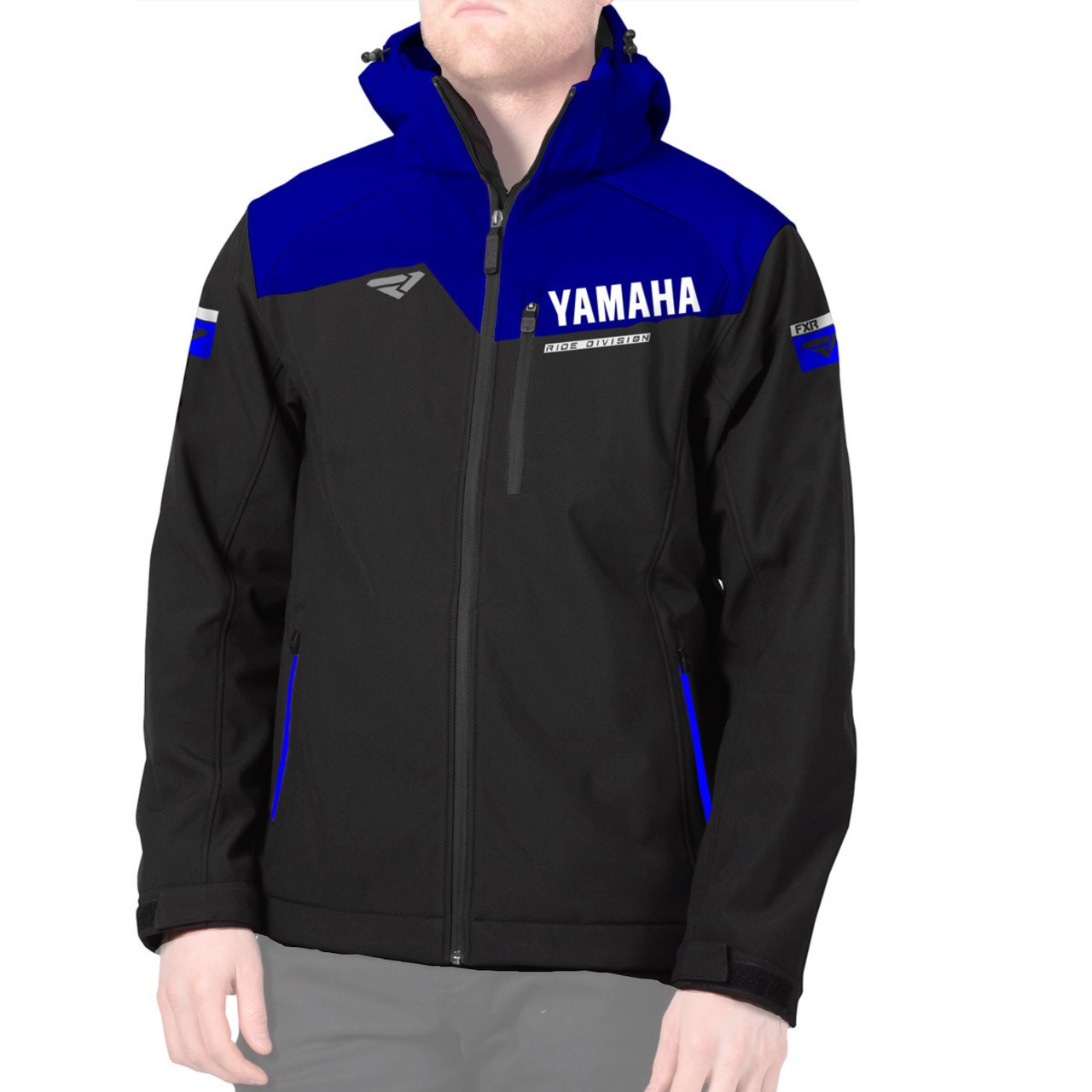 Yamaha New OEM, Men's Black/Blue Renegade 2021 Softshell Jacket, 210-90714-49-22