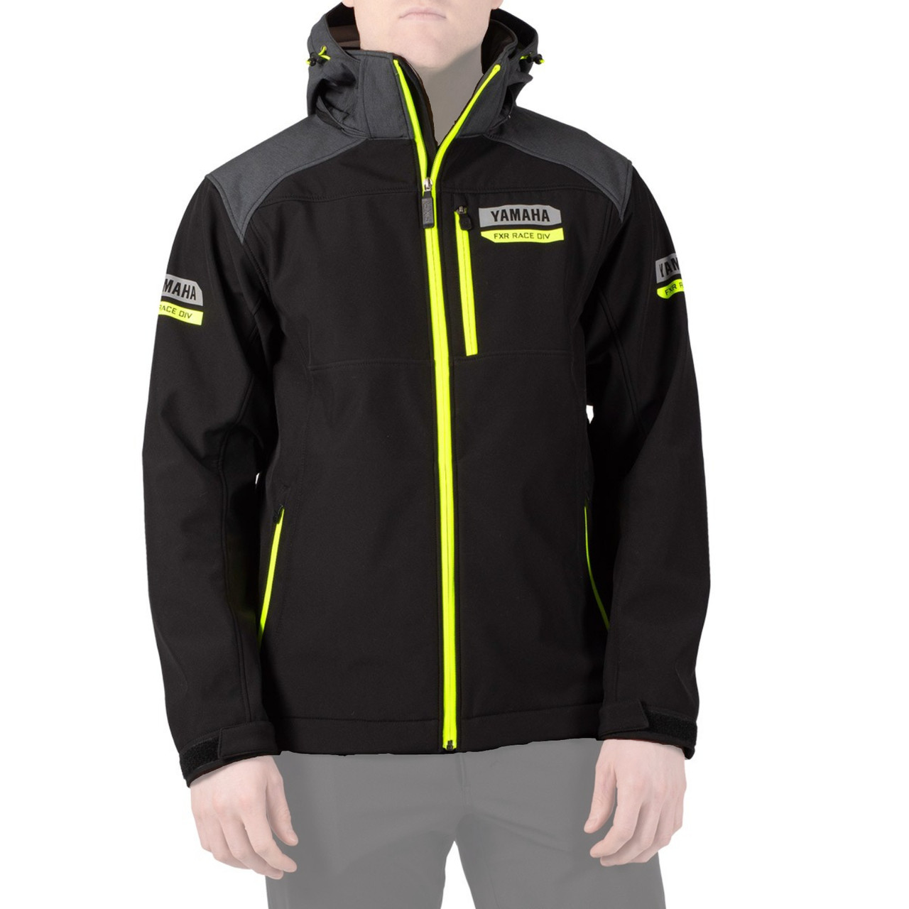 Yamaha New OEM Men's Black/HIVIS Renegade 2020 Softshell Jacket, 200-90714-69-07