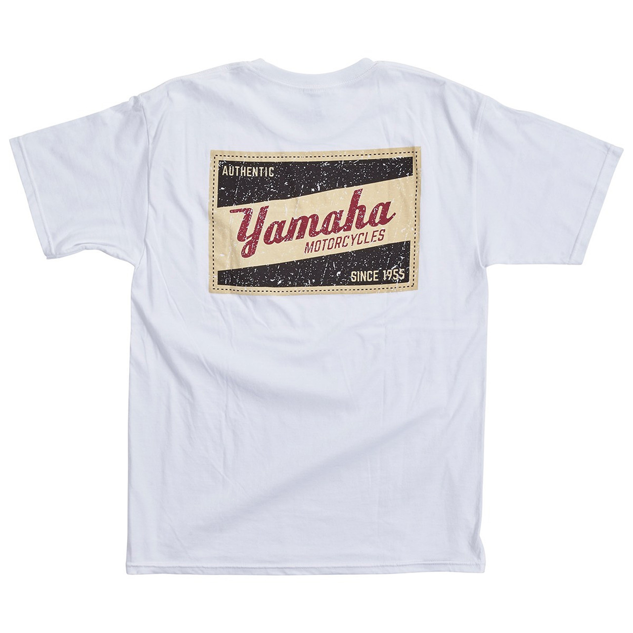 Yamaha New OEM, Men's Open Roads Distressed Short Sleeve Tee, CRP-17TOP-WH-2X