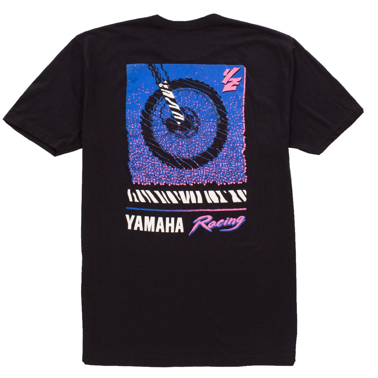 Yamaha New OEM, Black MotoSport Wheelie Short Sleeve T Shirt VDF-20TMS-BK-MD