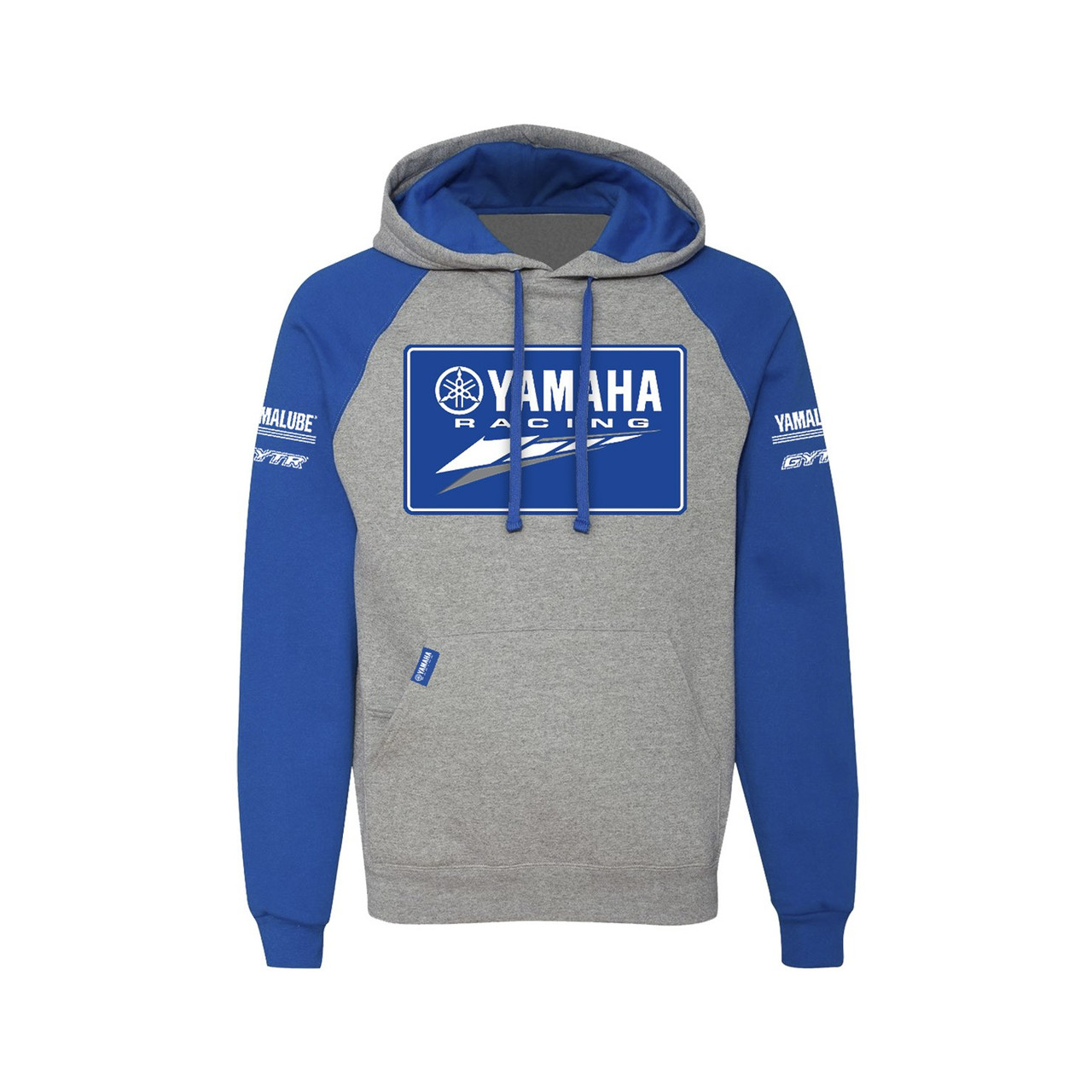 Yamaha New OEM, Men's Branded Grey Racing Two-Tone Hoodie, CRP-20FYR-GY-SM