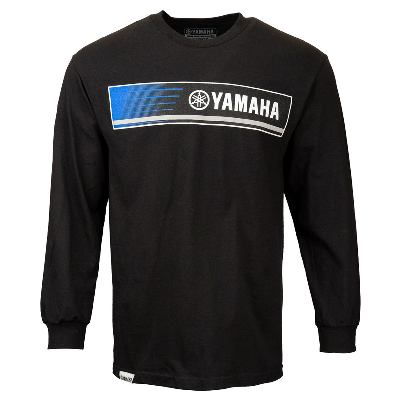 Yamaha New OEM, Branded Men's Polyester Revs Long Sleeve Tee, CRP-20LBR-BK-LG