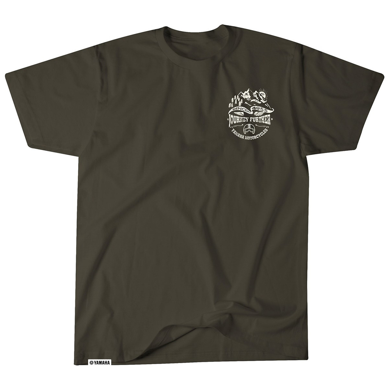Yamaha New OEM, Branded Men's Journey Further Short Sleeve Tee, CRP-19TJF-OL-MD
