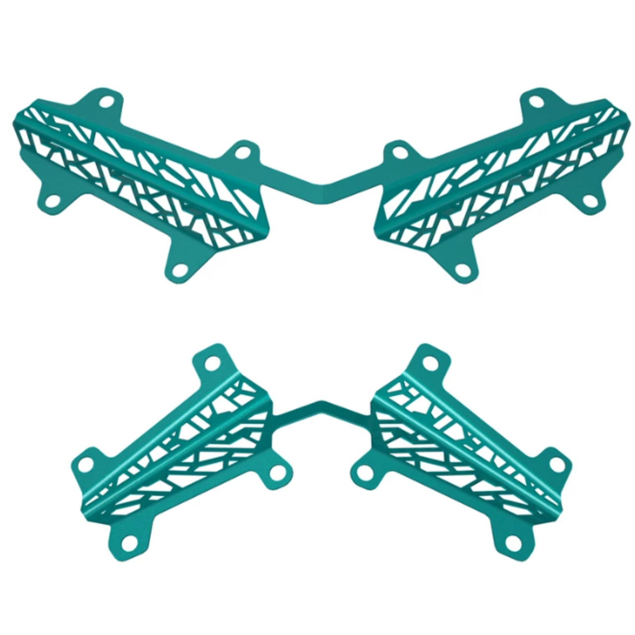 Polaris Snowmobile New OEM Teal Matryx Grill Inserts, 2884979-887