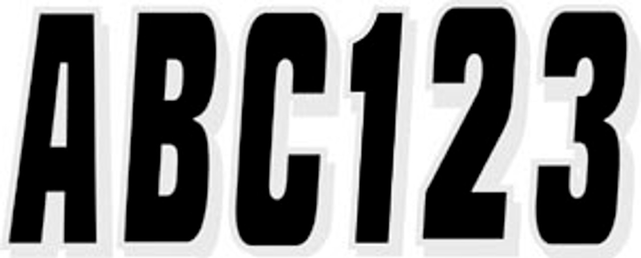 HARDLINE I.D. Sticker Kit - 320 Series - Black/Silver, BLKSI320