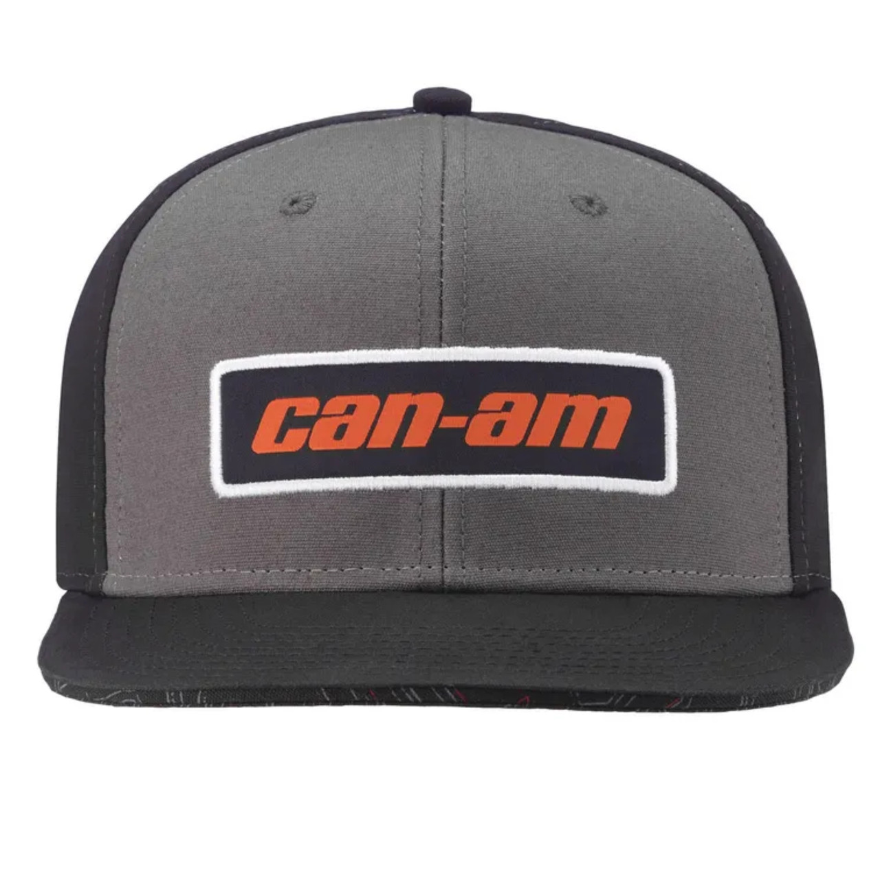 Can-Am New OEM Men's One Size Charcoal Grey Flat Cap Patch, 4486750007