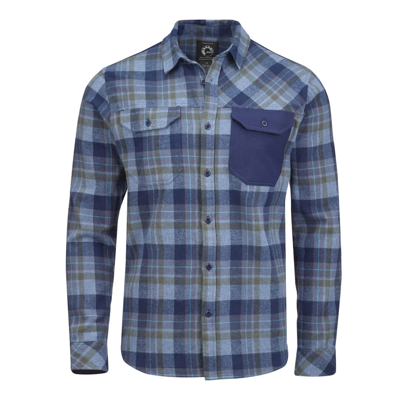 Can-Am New OEM Men's X-Large Blue Teal Highside Flannel Shirt, 4544381219