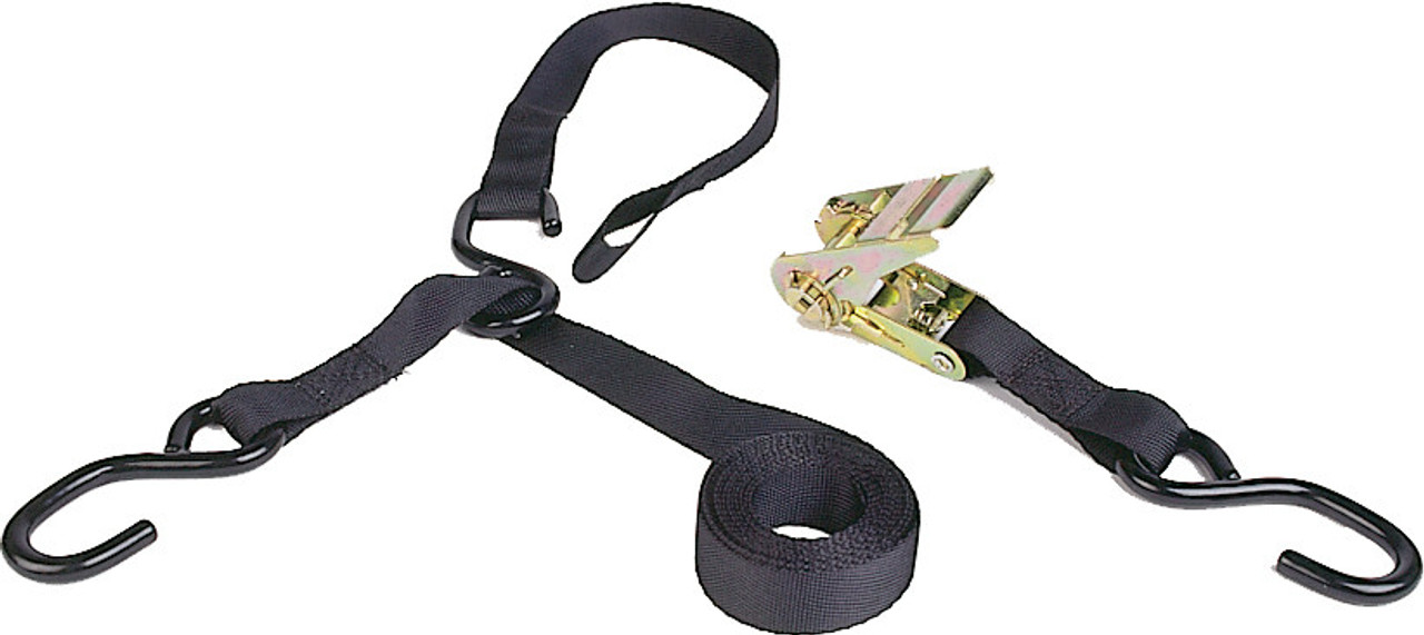 Kwik Tek New Triple Hook Ratchet Tie-Down 8ft w/Soft Hook, 18-5210