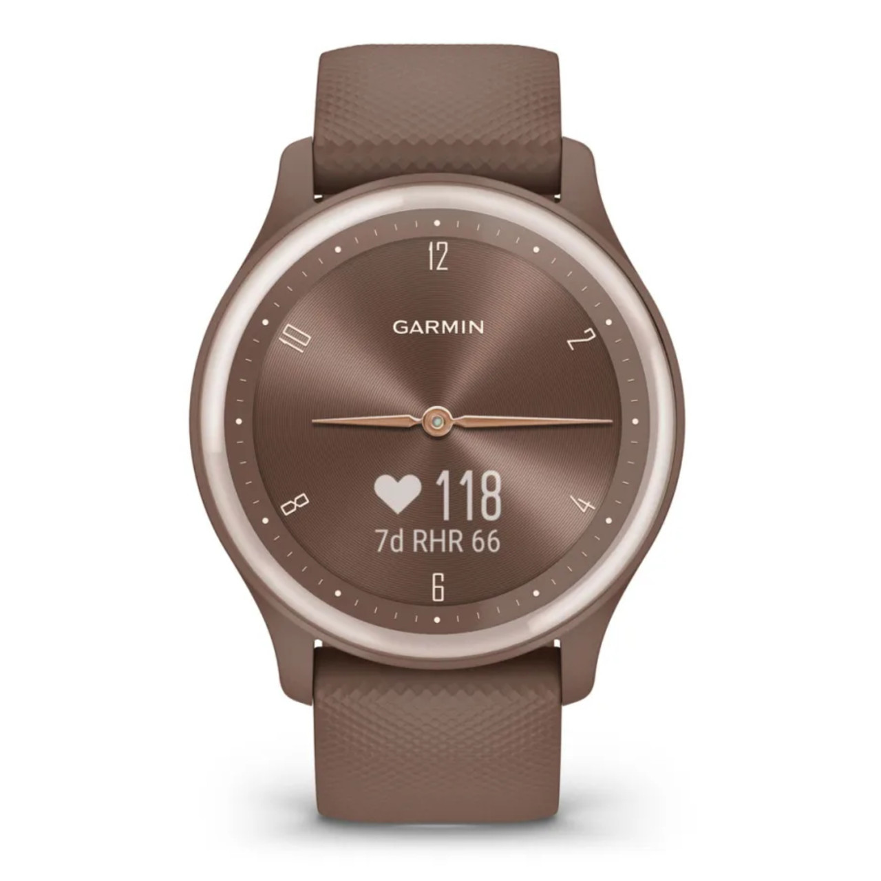 Garmin New OEM vívomove® Sport Cocoa Case and Silicone Band with Peach Gold Accents, 010-02566-02