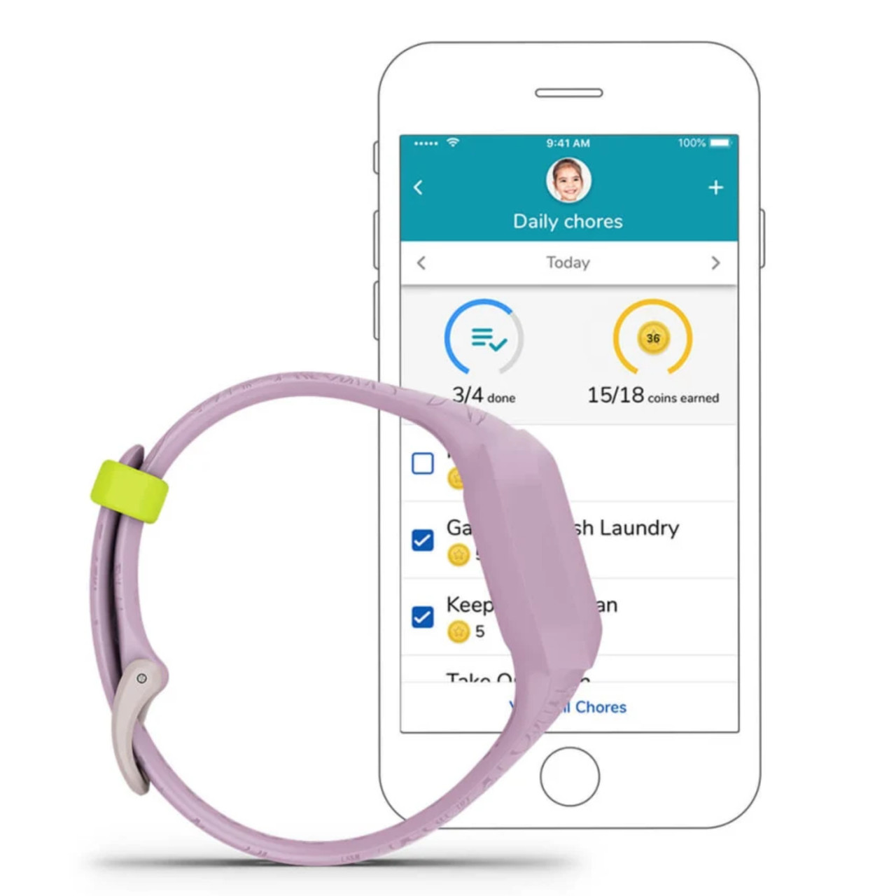 Garmin OEM vívofit® jr. 3 Lilac Floral, 010-02441-21