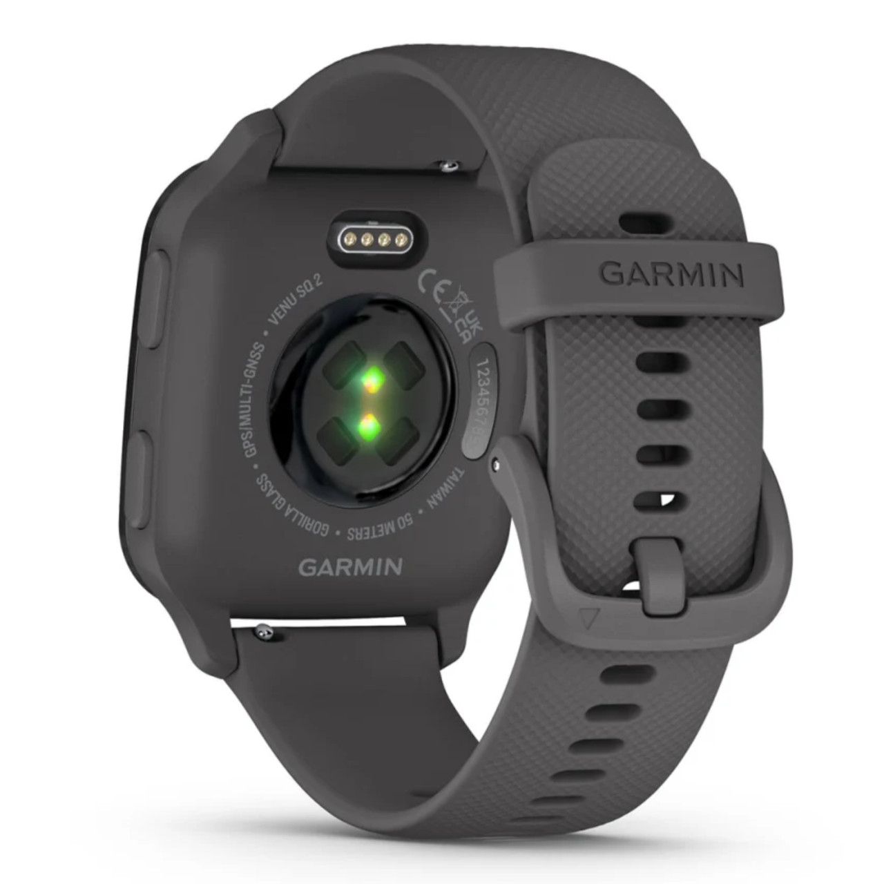 Garmin New OEM Venu® Sq 2 Slate Aluminum Bezel with Shadow Gray Case and Silicone Band, 010-02701-00