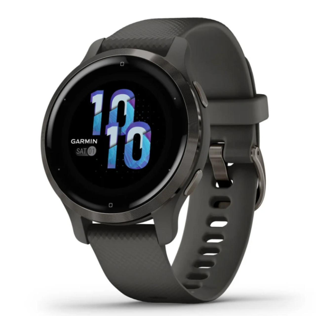Garmin New OEM Venu® 2S Slate Stainless Steel Bezel with Graphite Case and Silicone Band, 010-02429-00