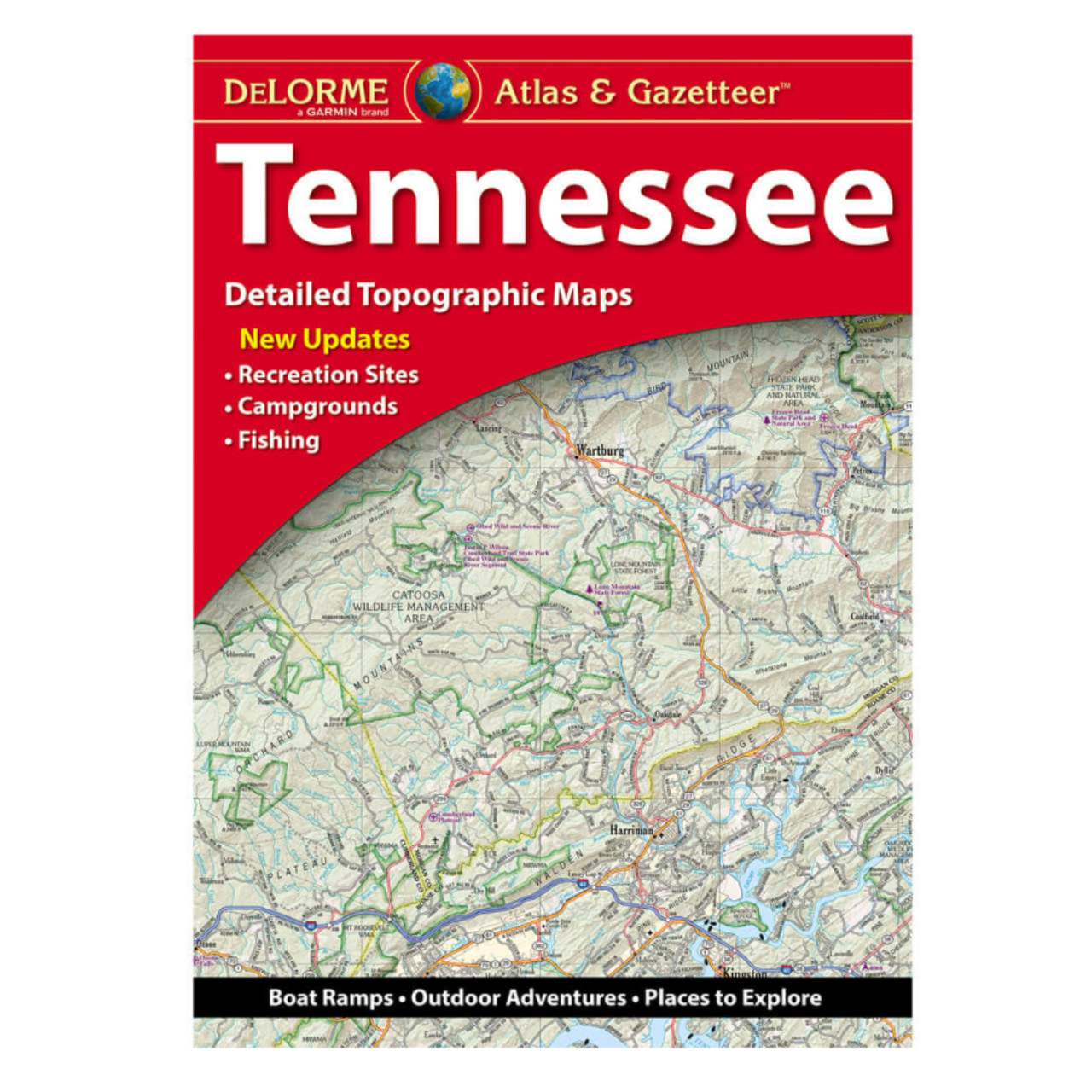 Garmin New OEM DeLorme® Atlas & Gazetteer Paper Maps Tennessee, 010-12665-00