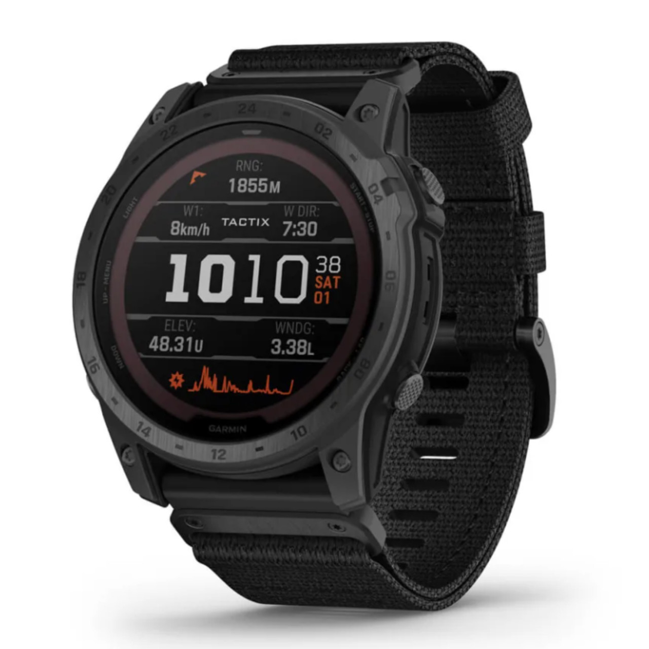 Garmin New OEM tactix® 7 – Pro Ballistics Edition Solar Powered Tactical GPS Watch with Applied Ballistics and Nylon Band, 010-02704-20