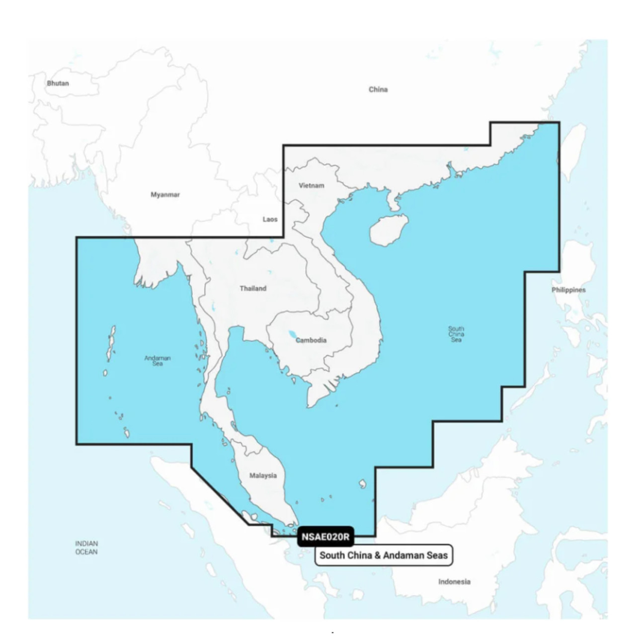 Garmin New OEM South China & Andaman Seas - Marine Charts Garmin Navionics+™ | NSAE020R | microSD™/SD™ and One-year Subscription, 010-C1218-20