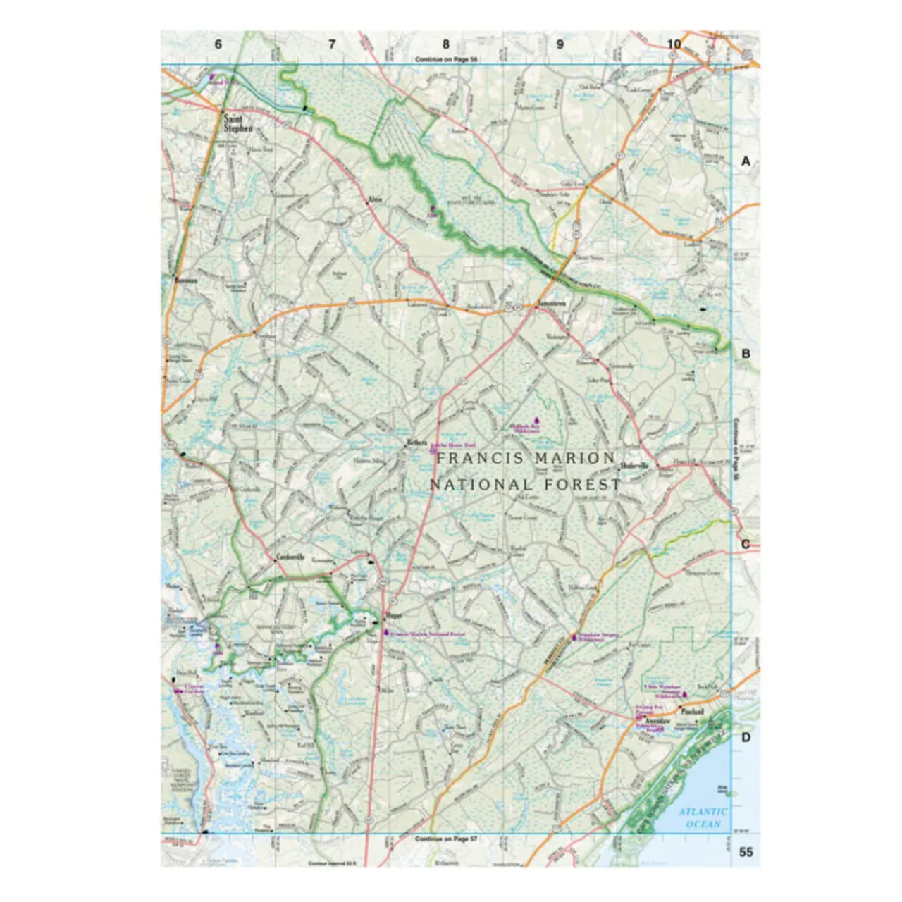 Garmin New OEM DeLorme® Atlas & Gazetteer Paper Maps South Carolina, 010-12693-00