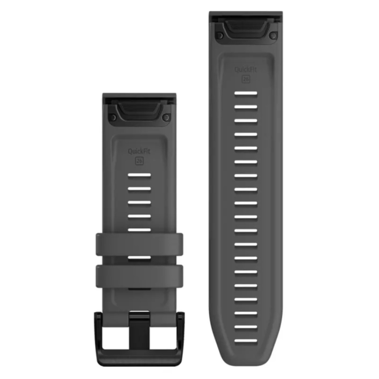 Garmin New OEM QuickFit® 26 Watch Bands Slate Gray Silicone, 010-12864-20