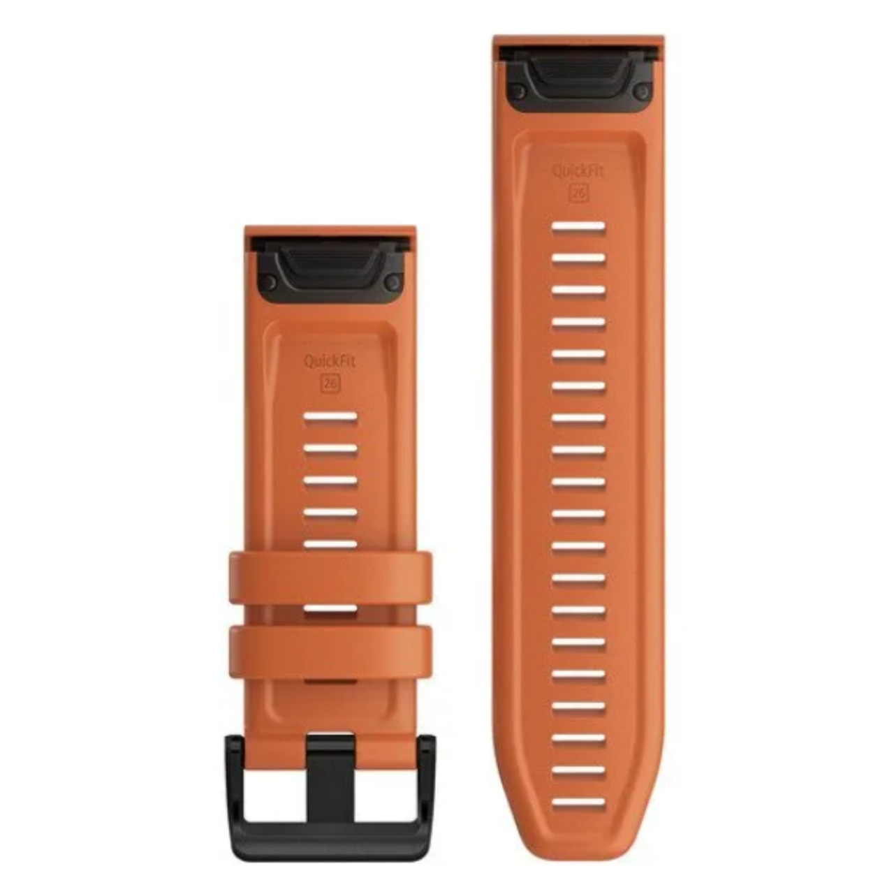 Garmin New OEM QuickFit® 26 Watch Bands Ember Orange Silicone, 010-12864-01