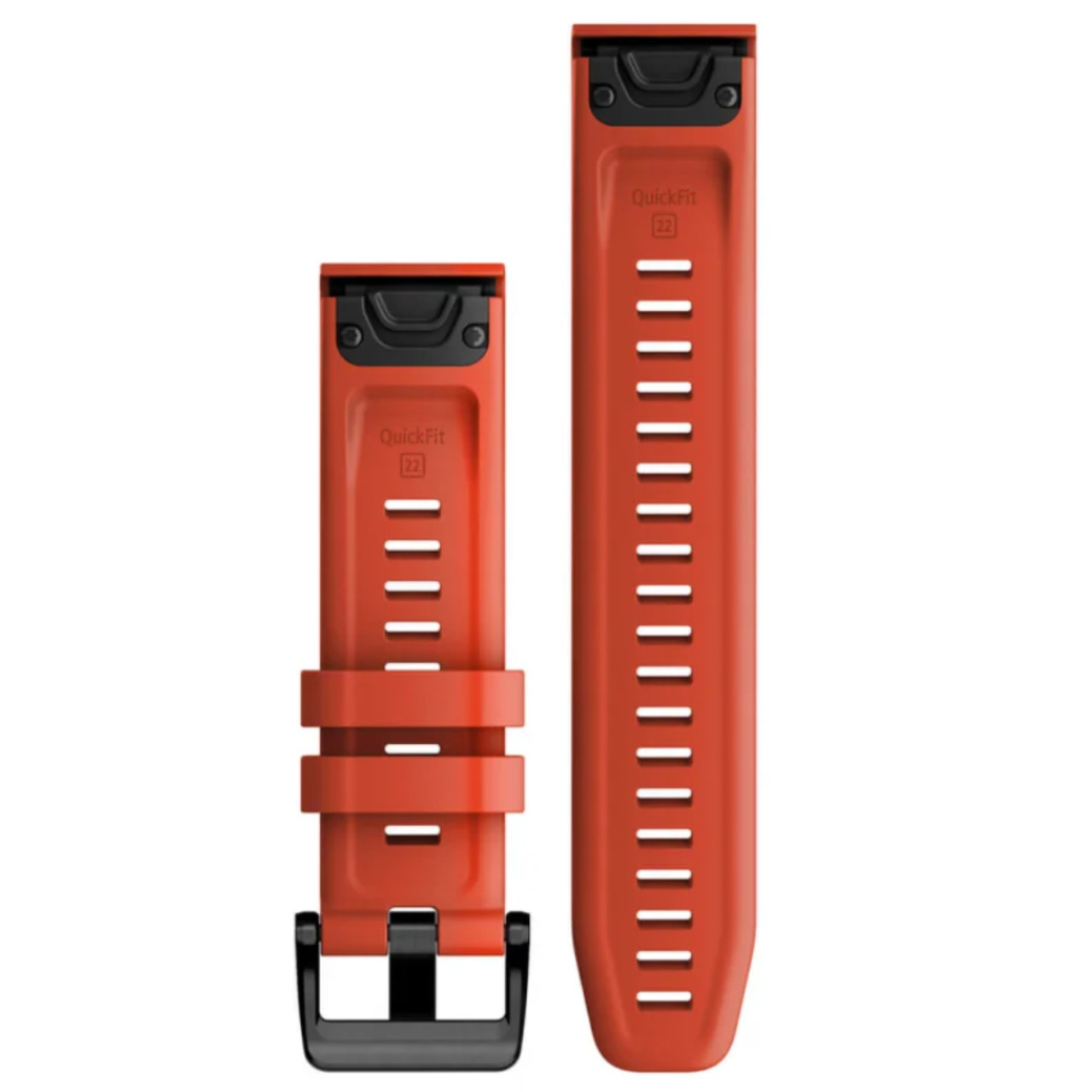 Garmin New OEM QuickFit® 22 Watch Bands Flame Red Silicone, 010-13111-04