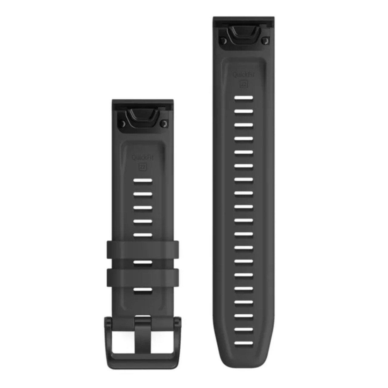 Garmin New OEM QuickFit® 22 Watch Bands Slate Gray Silicone with Black Hardware, 010-12863-22