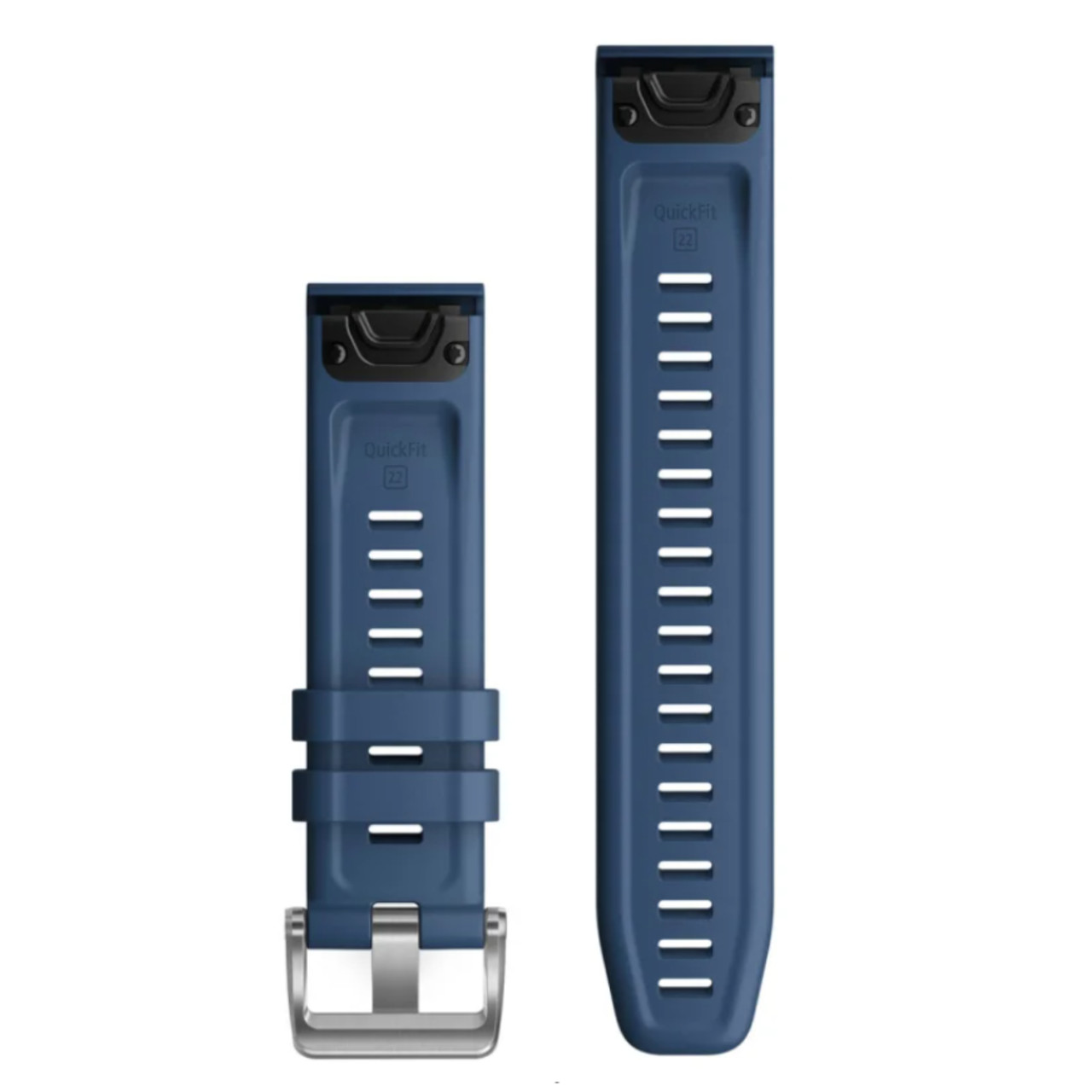Garmin New OEM QuickFit® 22 Watch Bands Captain Blue Silicone, 010-12863-21