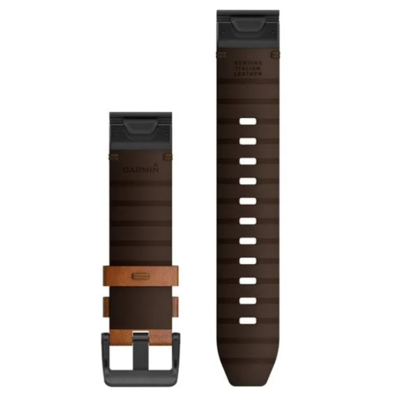 Garmin New OEM QuickFit® 22 Watch Bands Chestnut Leather, 010-12863-05