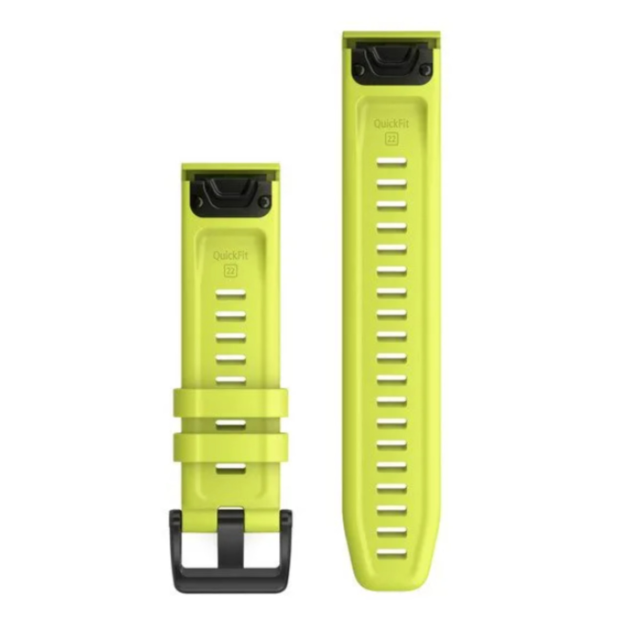 Garmin New OEM QuickFit® 22 Watch Bands Amp Yellow Silicone, 010-12863-04