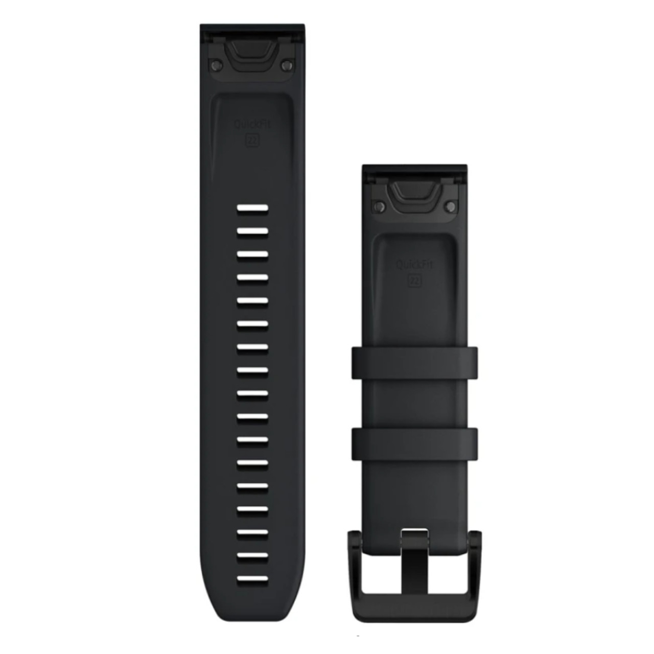 Garmin New OEM QuickFit® 22 Watch Bands Black with Black Stainless Steel Hardware, 010-12901-00