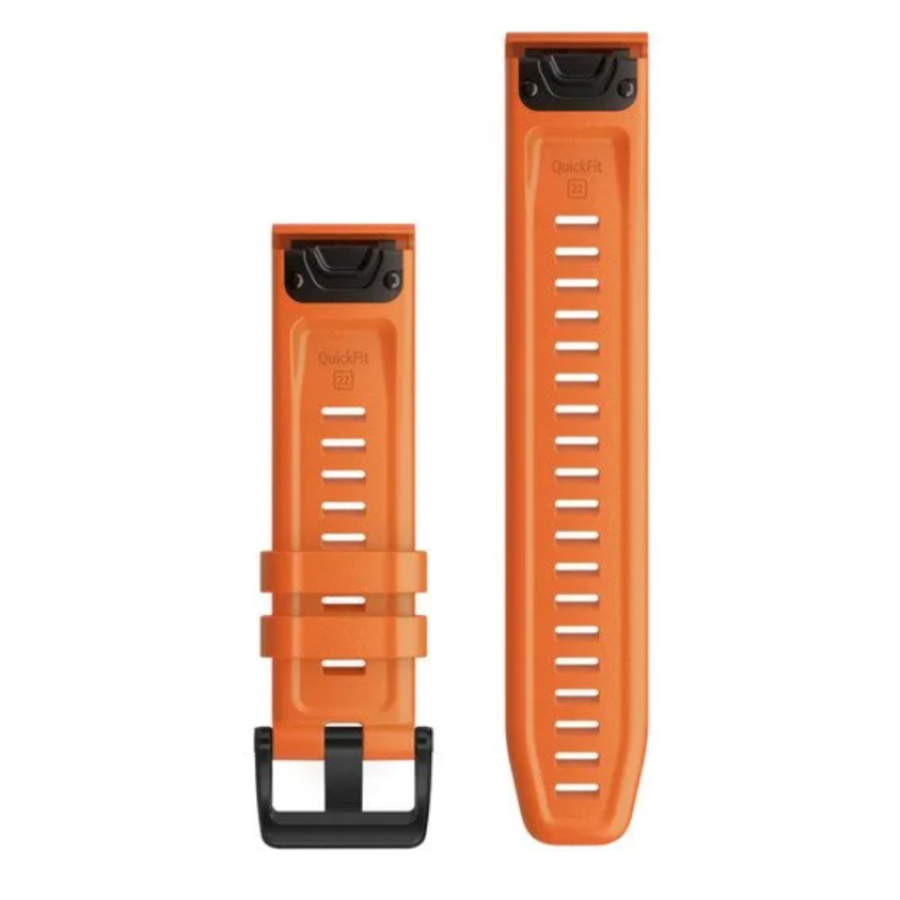 Garmin New OEM QuickFit® 22 Watch Bands Ember Orange Silicone, 010-12863-01