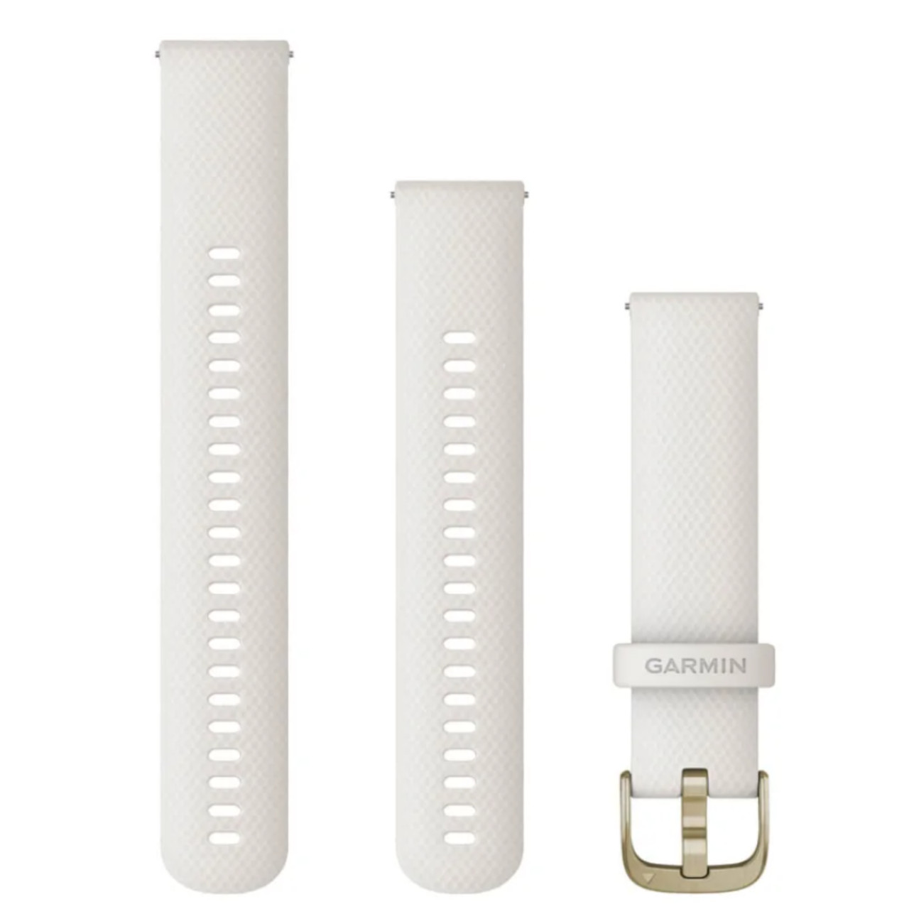 Garmin OEM Quick Release Bands (20 mm) Ivory with Cream Gold Hardware, 010-12932-53
