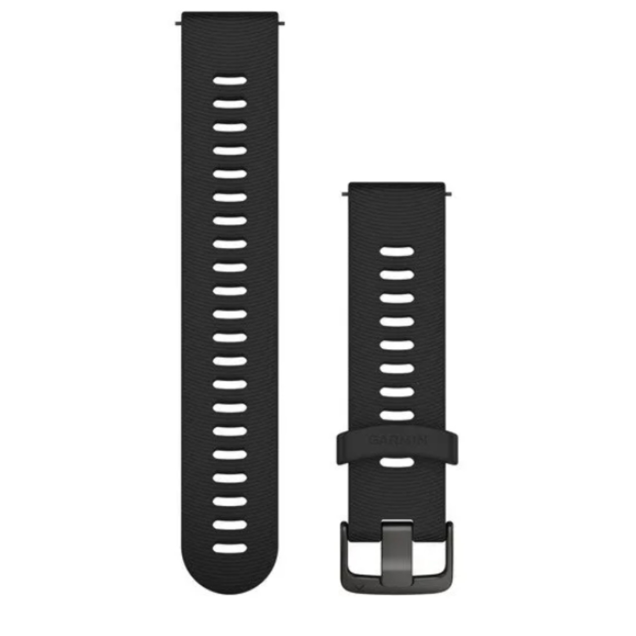 Garmin New OEM Quick Release Bands (20 mm) Black with Slate Hardware, 010-11251-1G