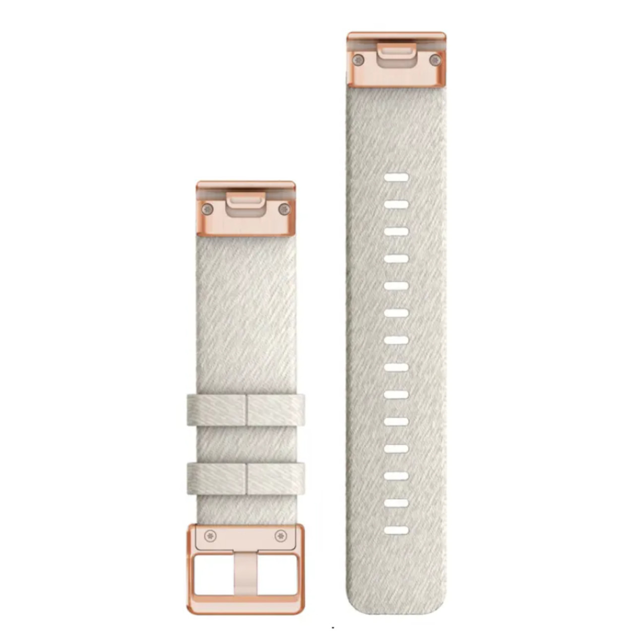 Garmin New OEM QuickFit® 20 Watch Bands Cream Heathered Nylon with Rose Gold Hardware, 010-13102-09