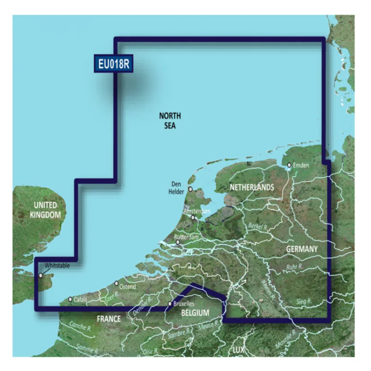 Garmin New OEM Benelux Charts BlueChart g3 Vision | VEU018R | microSD™/SD™, 010-C0775-00