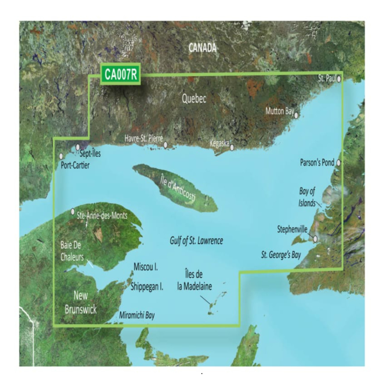 Garmin New OEM Canada, Les Mechins to St. George's Bay Coastal Charts BlueChart g3 Vision | VCA007R | microSD™/SD™, 010-C0693-00